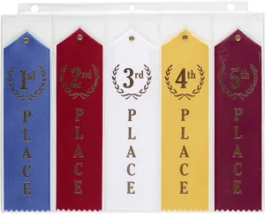 25 Swimming Ribbons Organizer Holder Display Storage Gymnastics Track Award Ribbon Strong Clear Robust Binder Pages Sheets - Mercurydean USA
