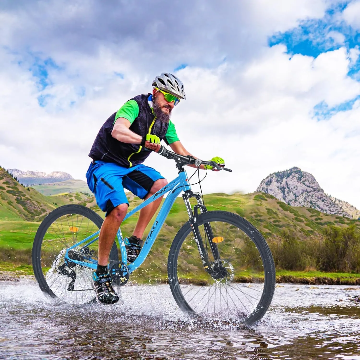 27.5/29 Inch Mountain Bike, Single Speed/ 8 Speeds MTB, Steel Frame, Front Suspension Fork, Disc Brake Bicycle for Women Men Adult,Multi Color