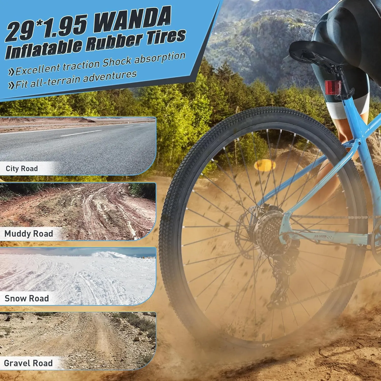 27.5/29 Inch Mountain Bike, Single Speed/ 8 Speeds MTB, Steel Frame, Front Suspension Fork, Disc Brake Bicycle for Women Men Adult,Multi Color