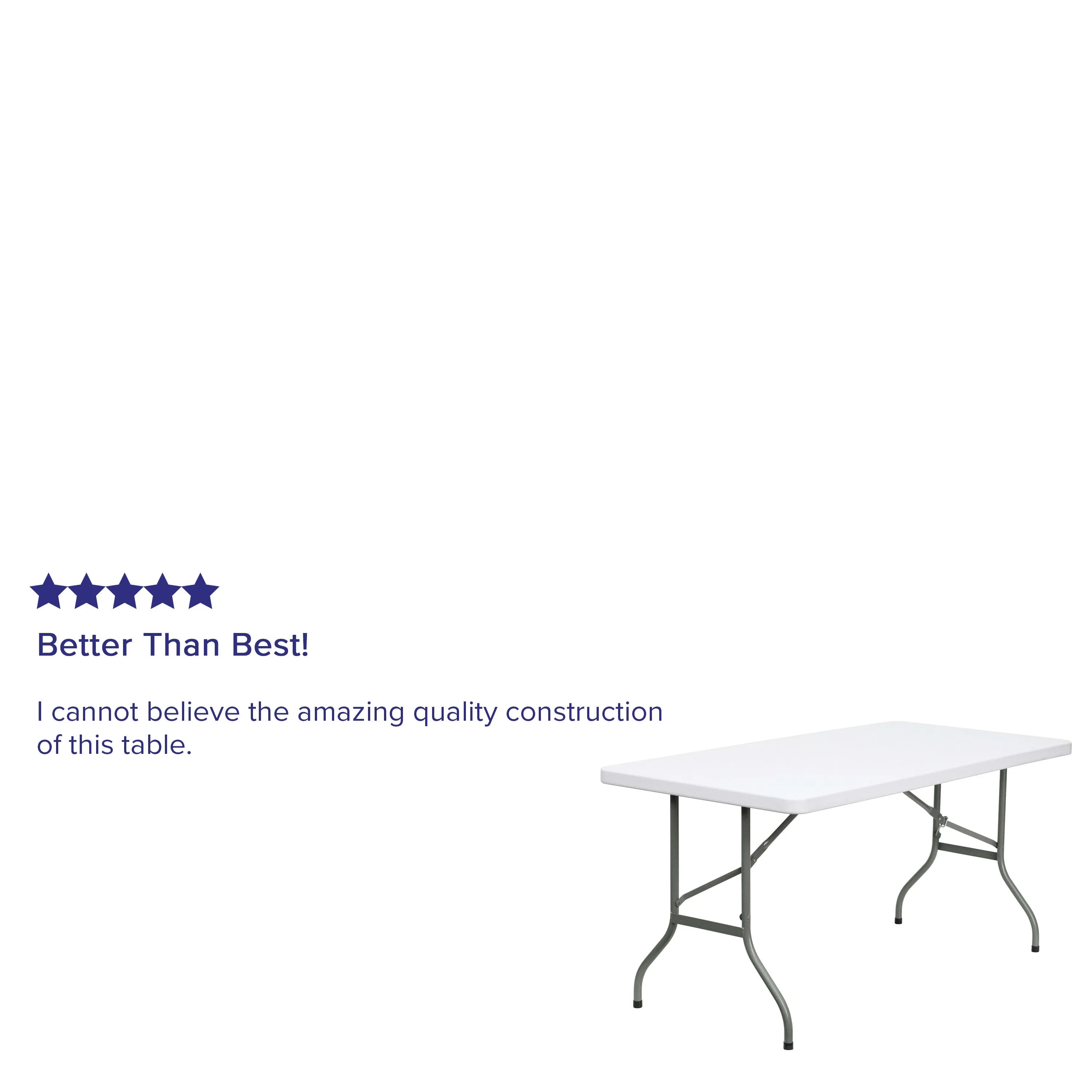 5-Foot Plastic Folding Table