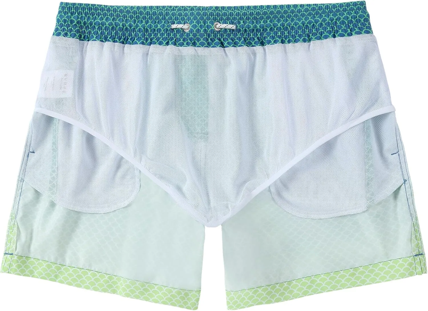 5 Inch Inseam Swimming Shorts Mens Gradient Swim Trunks with Mesh Liner Bathing Suit for Men Vacation