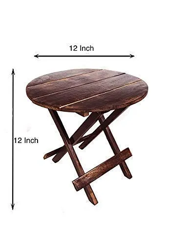 A DREAMS FURNITURES Wooden Antique Folding Side Table Living & Office Gifts Care Wooden Coffee Table Side Table
