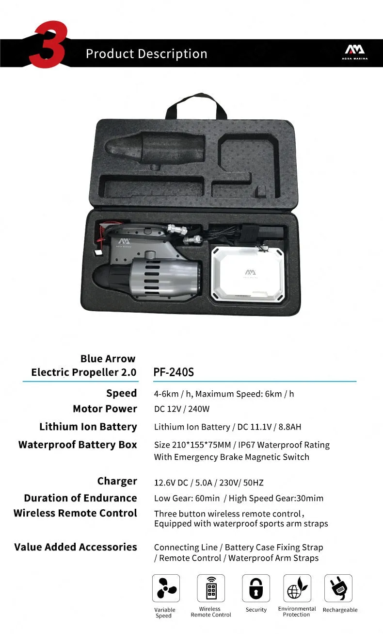 AQUA MARINA Electric Kayak Motor (BLUEDRIVE S)