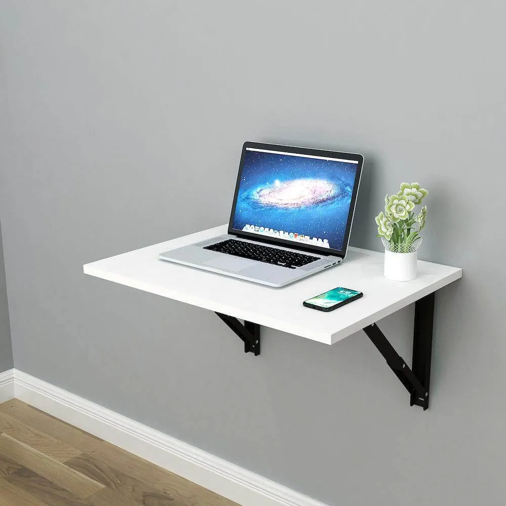 Athena F60 Wall Mounted Folding Table, Frosty White