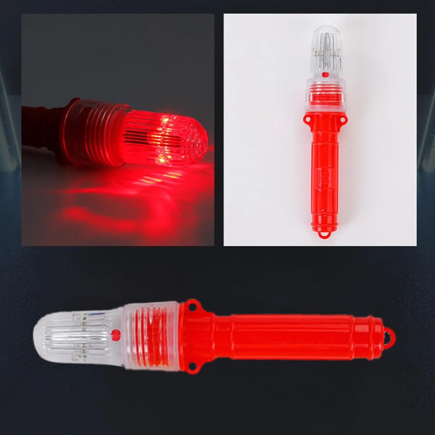Boat Flares, Coast Guard Approved Marine Boat Flares Kit,Intelligent Light Control, Waterproof Emergency Signals for Fishing Nets, Buoys, Boats & Maritime Safety (Red-2pc)