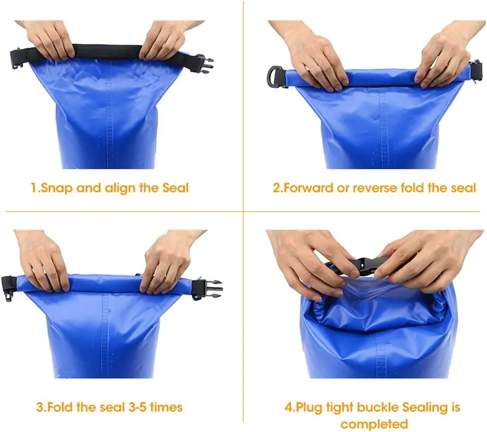 Camo Waterproof Dry Bag 5L/ 10L/ 15L/ 20L/ 30L, Roll Top Dry Compression Sack Keeps Gear Dry for Kayaking, Boating, Rafting, Fishing and Camping with A 2L Small Waterproof Bag