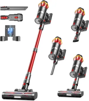 Cordless Vacuum Cleaner,580W 48KPA 65Mins Vacuum Cleaners for Home,Self-Standing Stick Vacuum with Anti-Tangle Brush & OLED Touch Screen,Rechargeable Vacuum Cordless for Pet Hair,Carpet,Hardwood Floor
