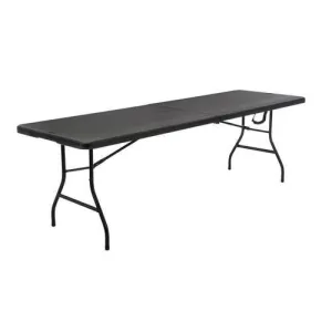 Cosco 30-in x 96-in Indoor Rectangle Resin Black Folding Table