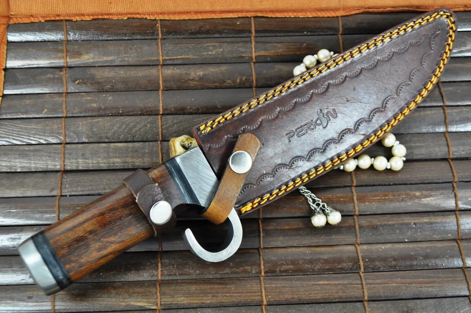 Custom Made Damascus Hunting/Survival Knife - Prototype