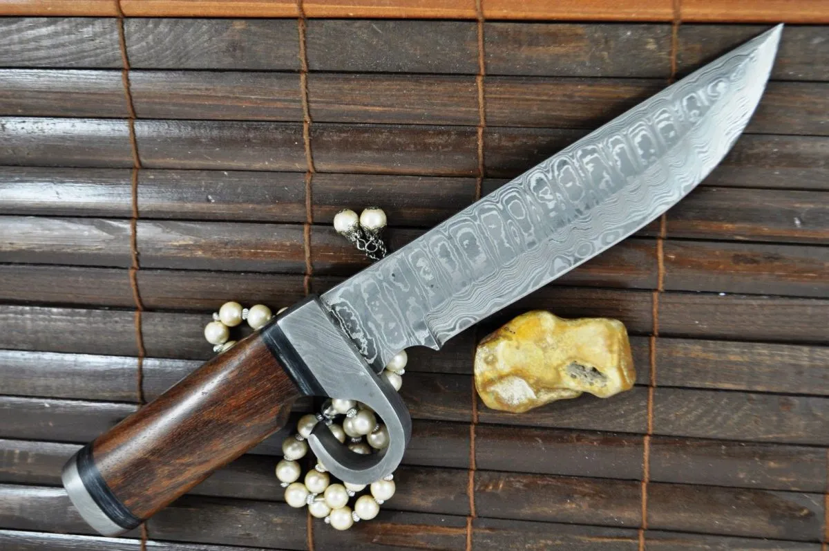 Custom Made Damascus Hunting/Survival Knife - Prototype