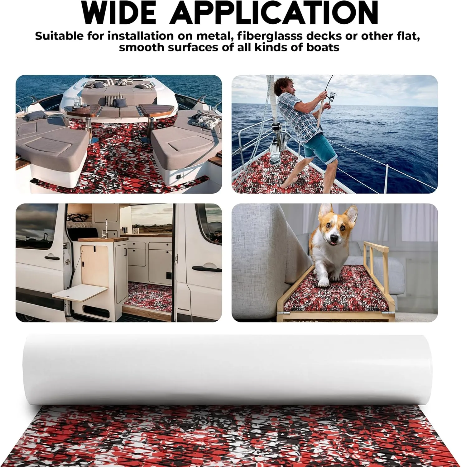 FOCEAN Boat Flooring - EVA Foam Boat Decking - Marine Flooring Marine Mats for Boats RV Yacht Kayak 94.5"x 47.2"/23.6"/15.7"