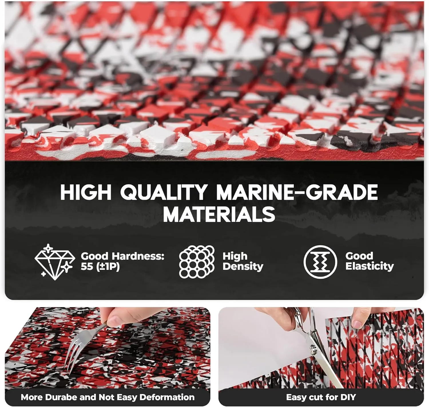 FOCEAN Boat Flooring - EVA Foam Boat Decking - Marine Flooring Marine Mats for Boats RV Yacht Kayak 94.5"x 47.2"/23.6"/15.7"