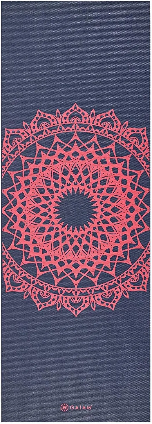 Gaiam Print Yoga Mat, Non Slip Exercise & Fitness Mat for All Types of Yoga, Pilates & Floor Exercises