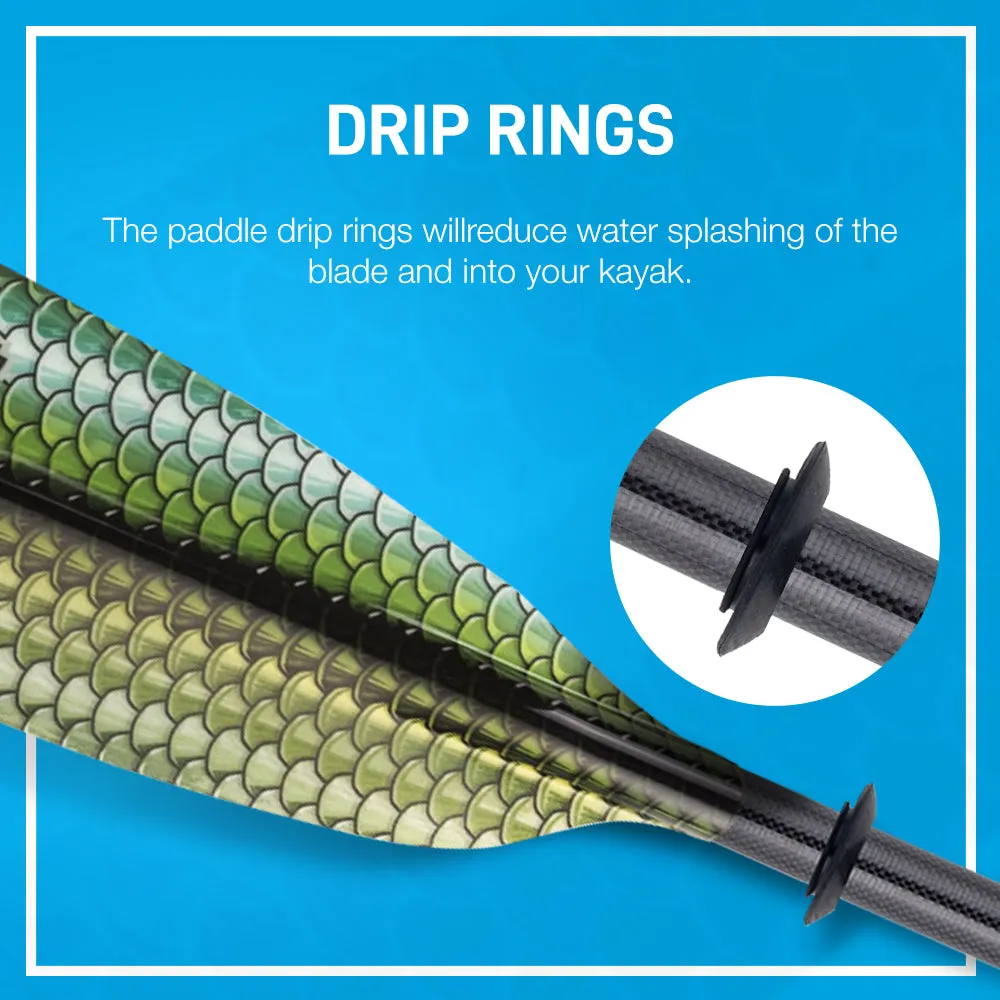 Hornet Kayak Paddle - Green Scales
