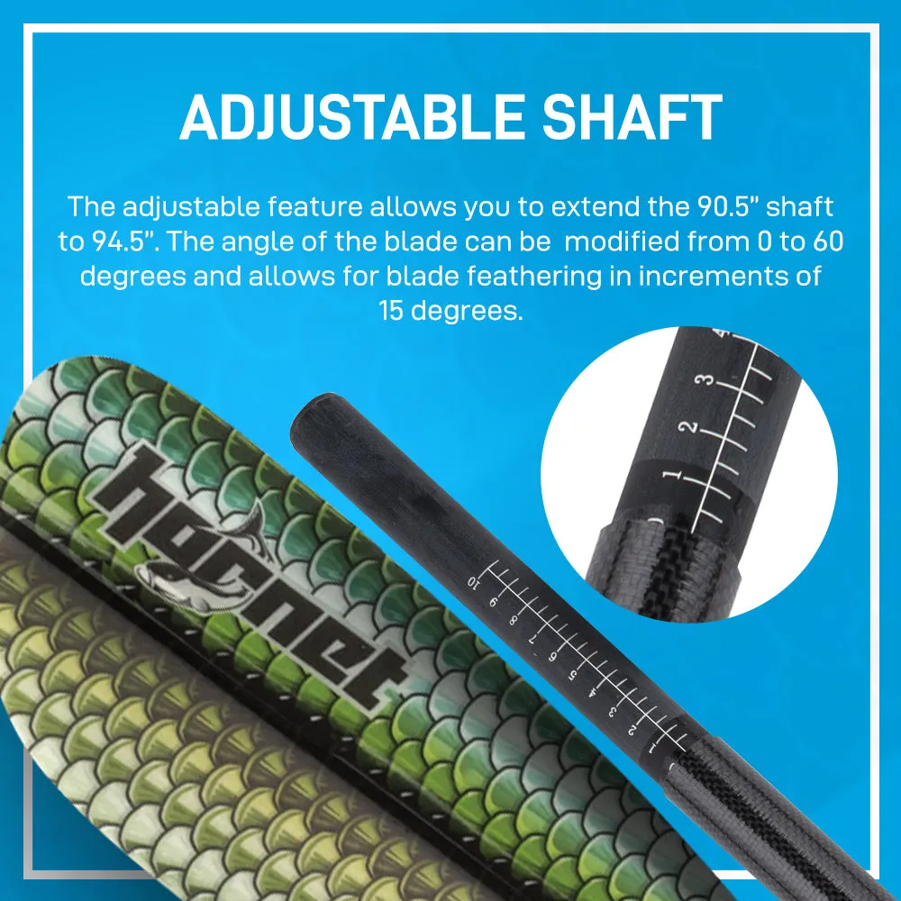 Hornet Kayak Paddle - Green Scales