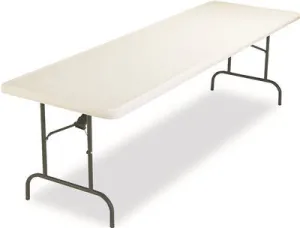 Indestructable Too 1200 Series Resin Folding Table 96W X 30D X 29H Platinum