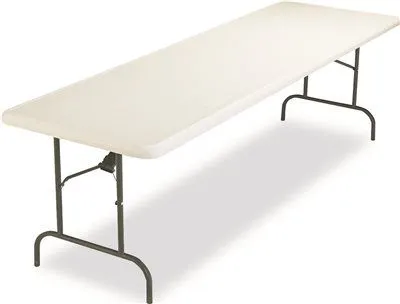 Indestructable Too 1200 Series Resin Folding Table 96W X 30D X 29H Platinum
