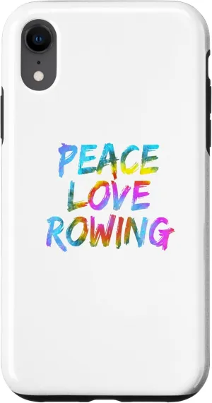 iPhone XR Boat Paddling Rowing Boat Peace Love Rowing Rower Case