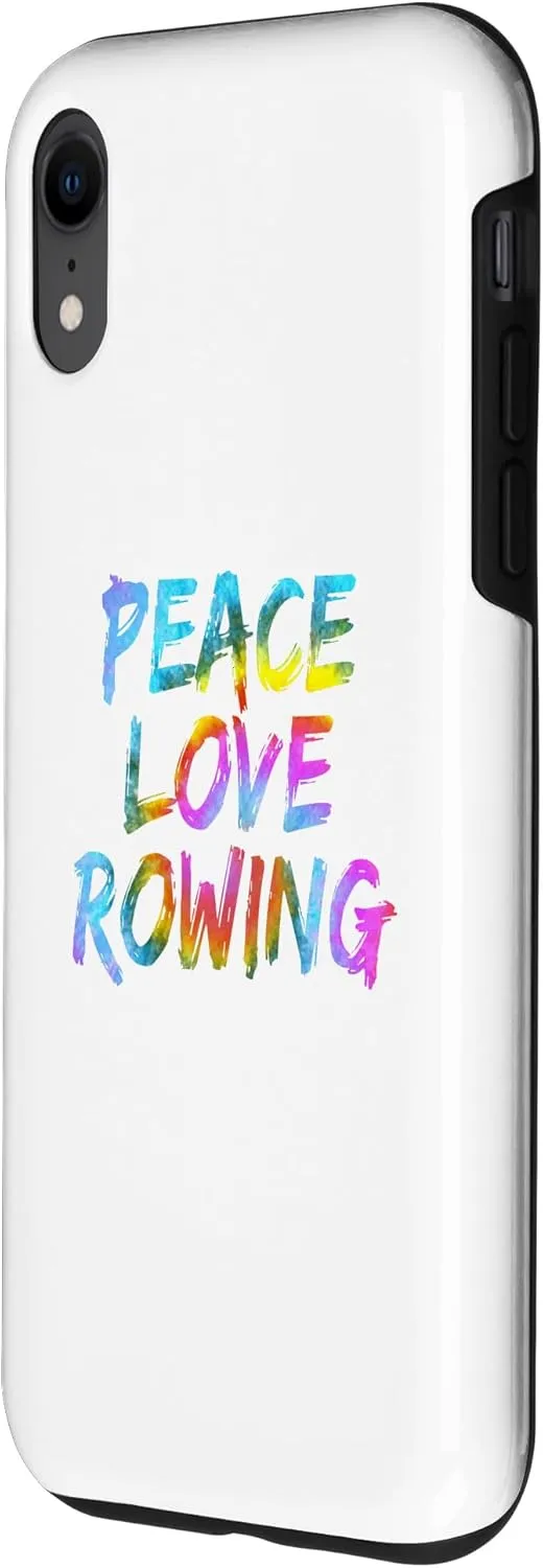 iPhone XR Boat Paddling Rowing Boat Peace Love Rowing Rower Case
