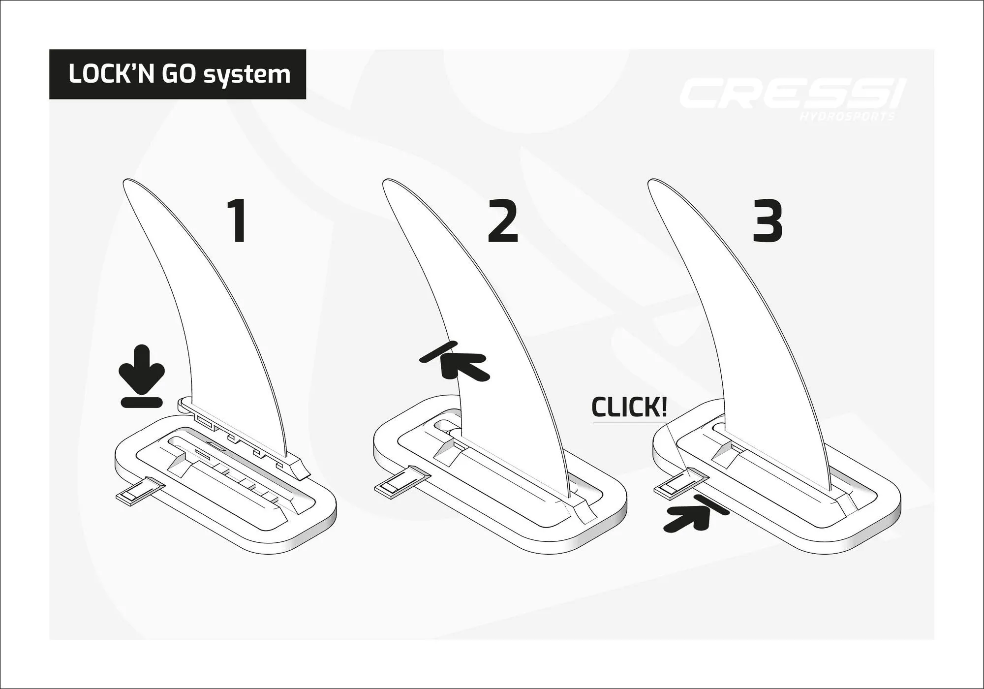 Lock'N Go 8'' Skeg Fin