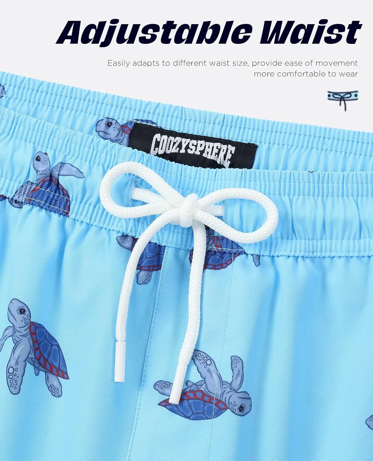 Mens Swim Trunks with Compression Liner 5 Inch Inseam Swimming Trunks Shorts for Men Bathing Suit