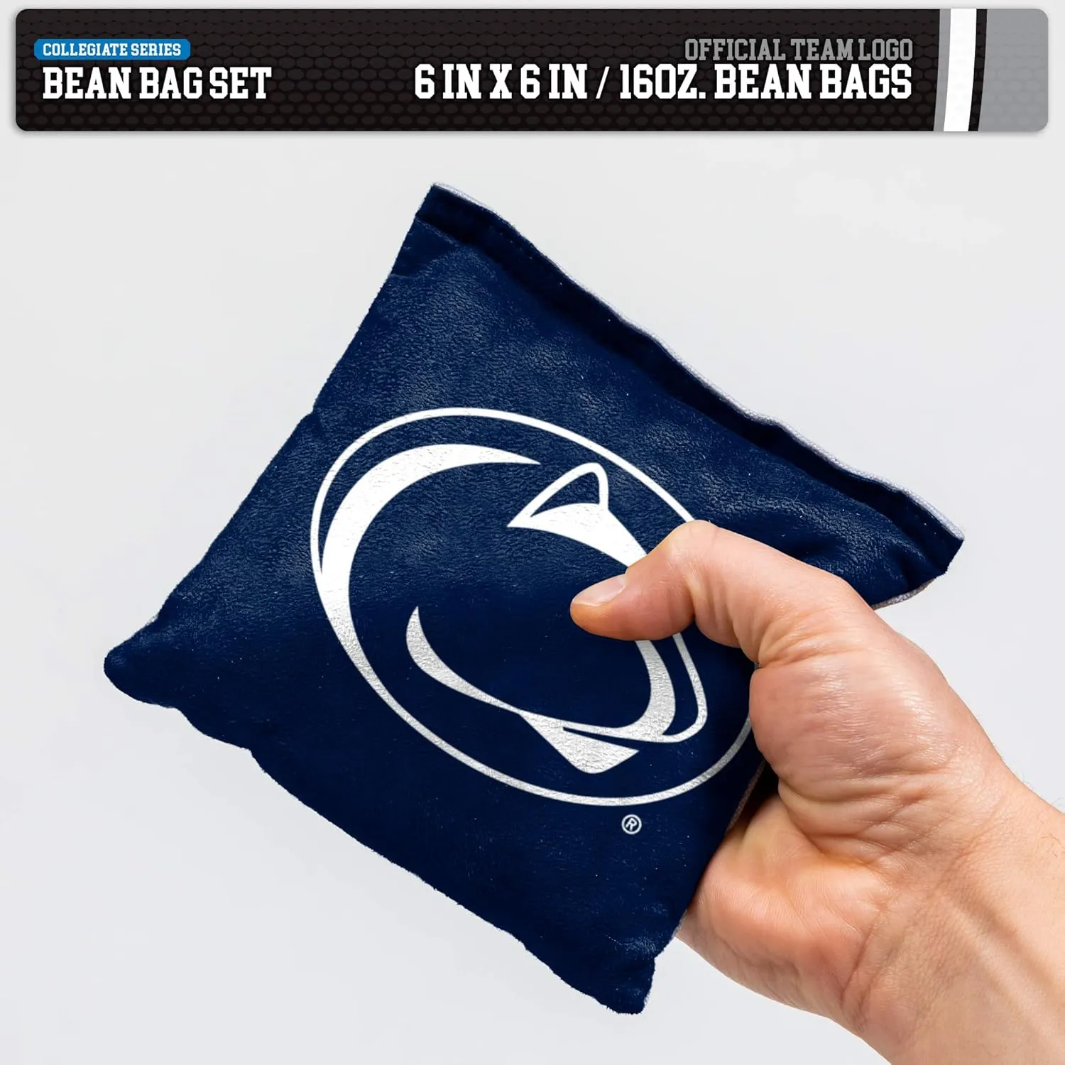 NCAA College Dual Sided Bean Bags by Wild Sports, 8 Count, Premium Toss Bags for Cornhole Set - Great for Tailgates, Outdoors, Backyard