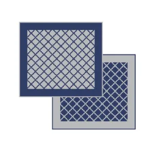 Overnighter Camping Mat Mid Navy Blue on Mid Grey