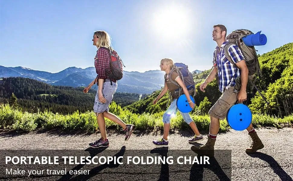 Portable Telescoping Stool Upgraded Folding Stool Camping Stool Collapsible Portable Stool Lightweight Yet More Sturdy Adjustable Retractable Stool For Camping Fishing Hiking BBQ Gardening Parties Travel Indoor & Outdoor Activities