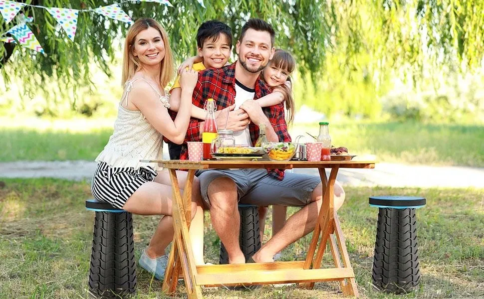 Portable Telescoping Stool Upgraded Folding Stool Camping Stool Collapsible Portable Stool Lightweight Yet More Sturdy Adjustable Retractable Stool For Camping Fishing Hiking BBQ Gardening Parties Travel Indoor & Outdoor Activities