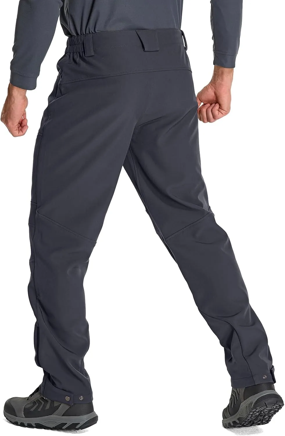 Toomett Mens Winter Hiking Snow Pants Waterproof Insulated Fleece Lined for Skiing Camping Outdoor Softshell Snowboard Pants