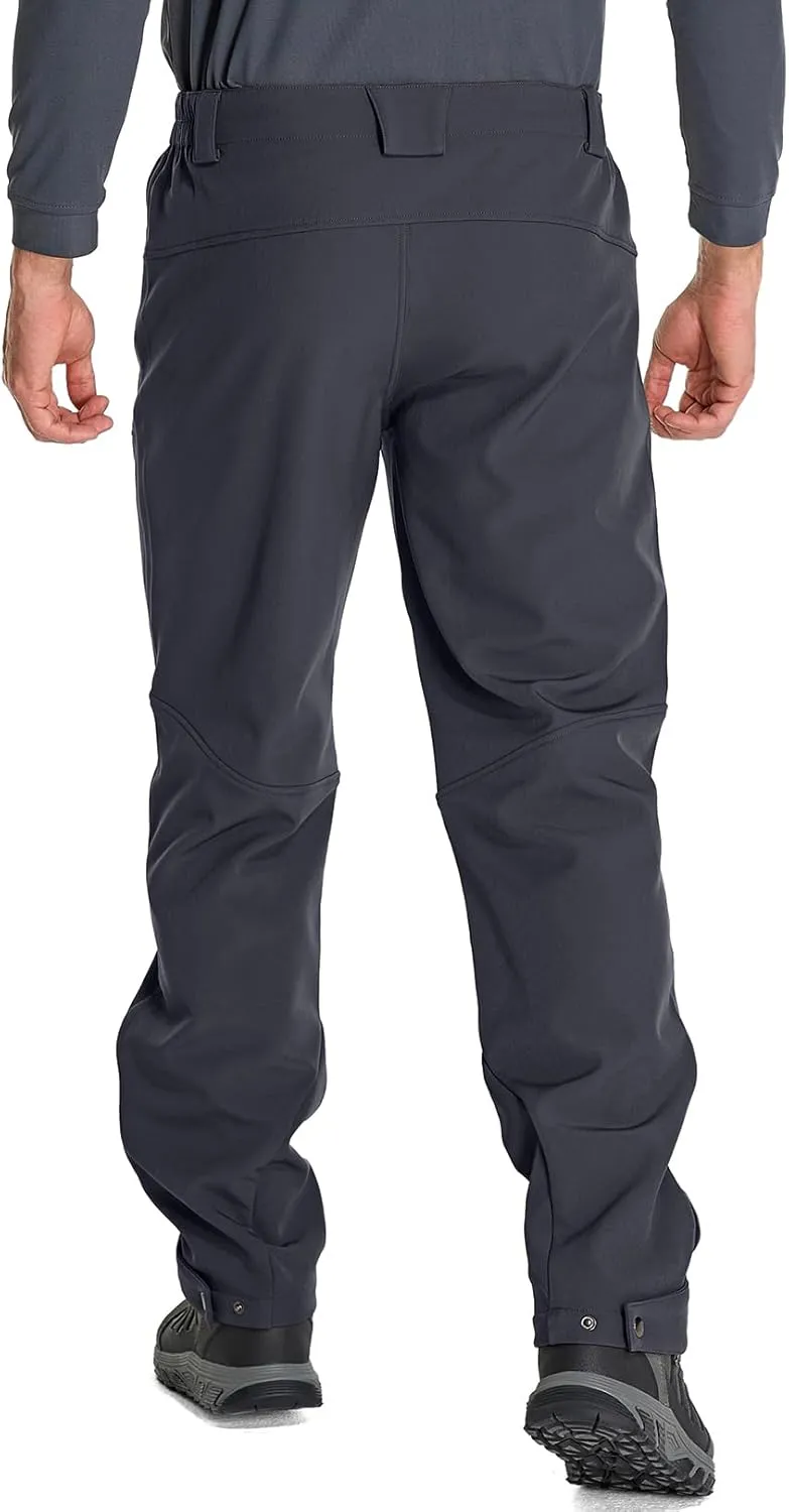 Toomett Mens Winter Hiking Snow Pants Waterproof Insulated Fleece Lined for Skiing Camping Outdoor Softshell Snowboard Pants