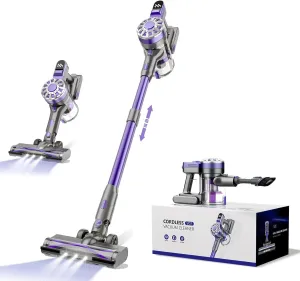 Vacuum Cleaners for Home,Cordless Vacuum Cleaner with Powerful Suction,Stick Vacuum Cleaner Rechargeable,Up to 35 Mins,Lightweight Vacuum for Pet Hair,Carpet,Floor(Purple)