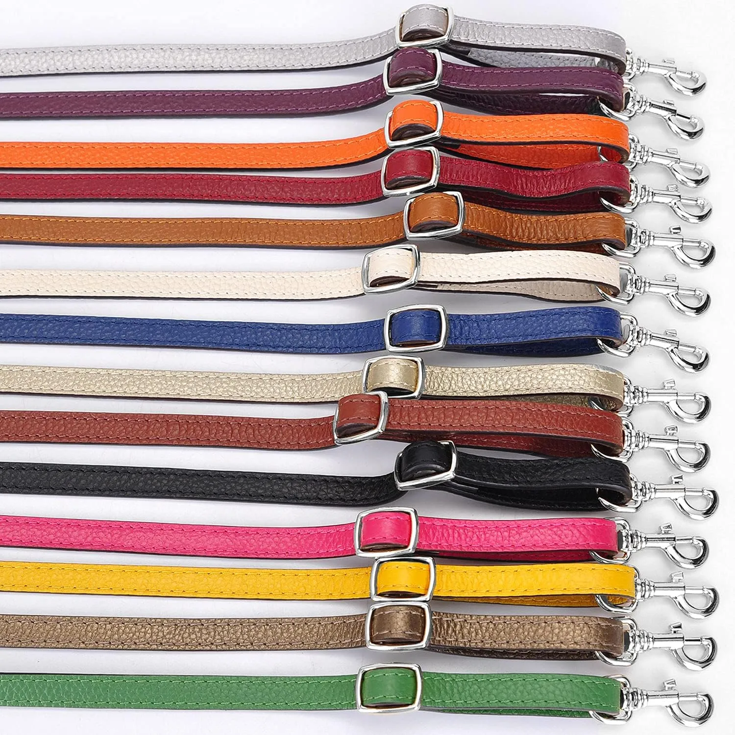 VanEnjoy Adjustable Genuine Leather Crossbody Straps Replacement - Width 1/2, Length 25-51
