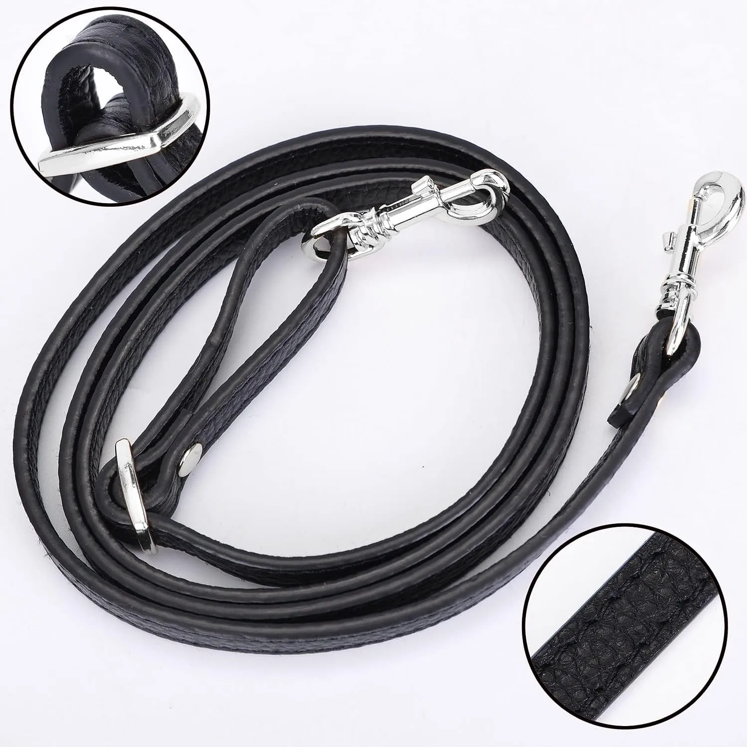 VanEnjoy Adjustable Genuine Leather Crossbody Straps Replacement - Width 1/2, Length 25-51