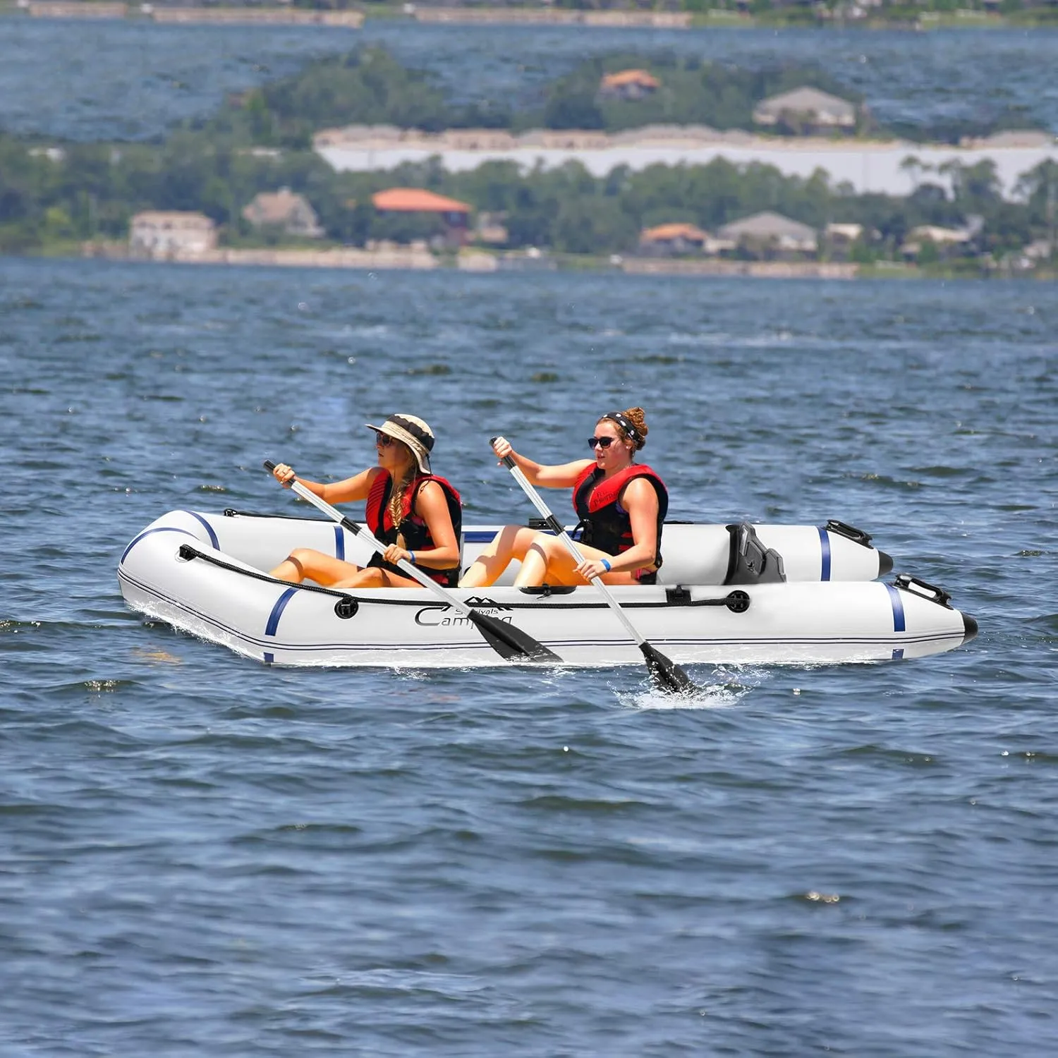 VERYKE 10FT Inflatable Boat,Inflatable Raft Sport Tender Dinghy,Rescue Diving Boat,350 lbs Weight Capacity