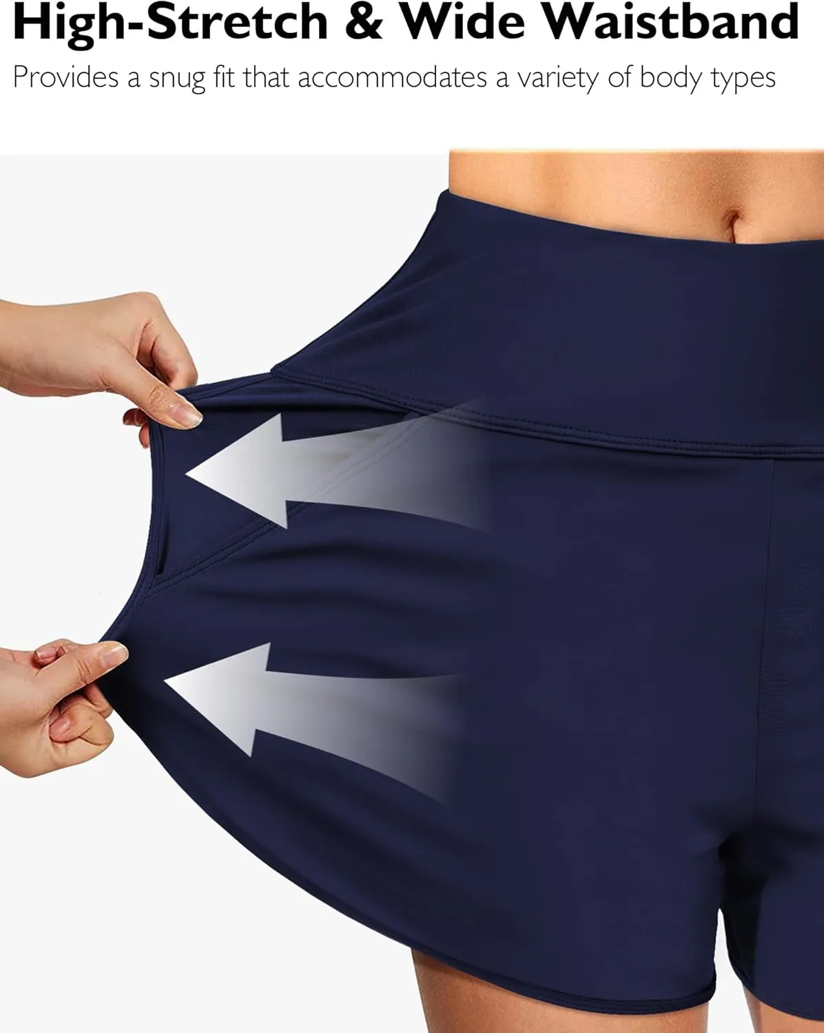 Women's 5" Swim Board Shorts Quick Dry High Waisted Swimsuits Shorts with Pockets UPF 50  Bathing Suits Bottoms