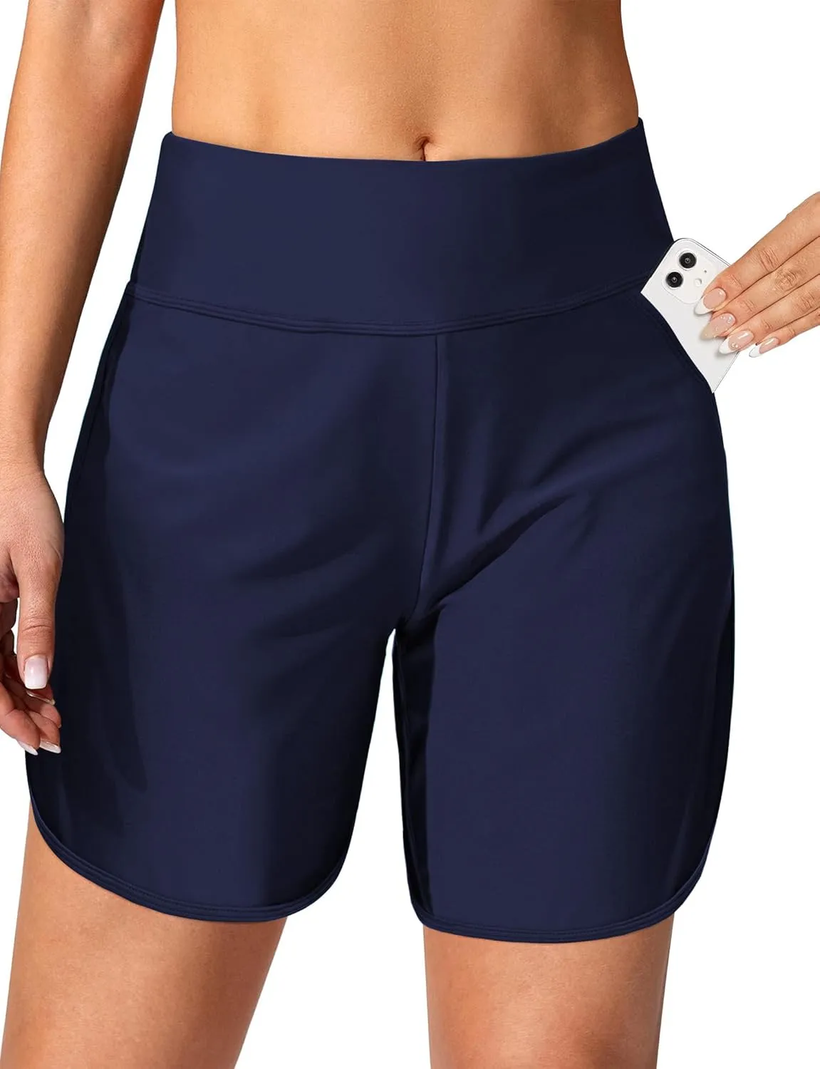 Women's 5" Swim Board Shorts Quick Dry High Waisted Swimsuits Shorts with Pockets UPF 50  Bathing Suits Bottoms