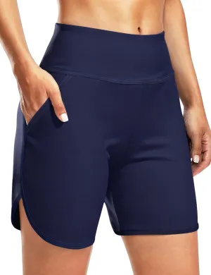 Women's 5" Swim Board Shorts Quick Dry High Waisted Swimsuits Shorts with Pockets UPF 50  Bathing Suits Bottoms