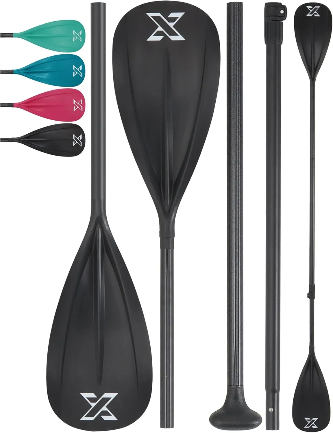 ZLX Paddle Board Paddle, 3 or 4 Piece Adjustable SUP Paddle, Detachable Floating Kayak Paddles, Lightweight Oar with Premium Durable Fiber Blade, for Paddleboard, Surfing, Water Sports Enjoyment
